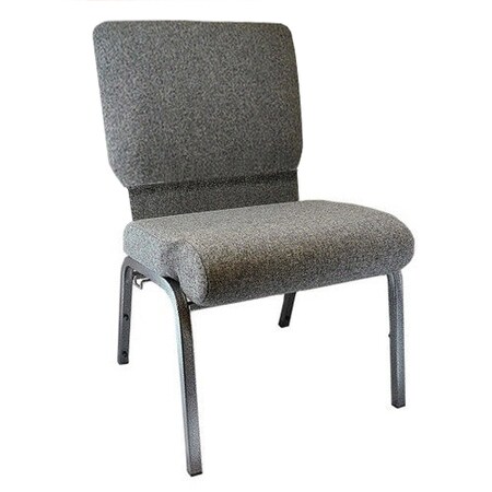 Flash Furniture Advantage Charcoal Gray Church Chair with Book Rack 20.5" Wide PCHT-111-BR